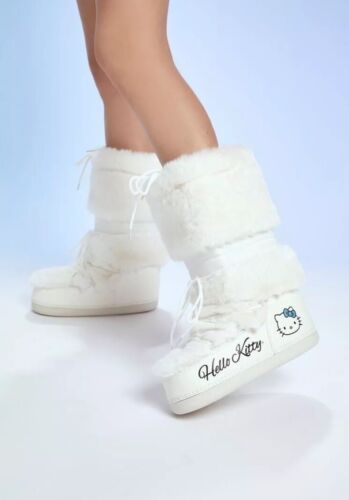 Stivali Forever 21 Hello Kitty blu angelo pelliccia sintetica taglia 10