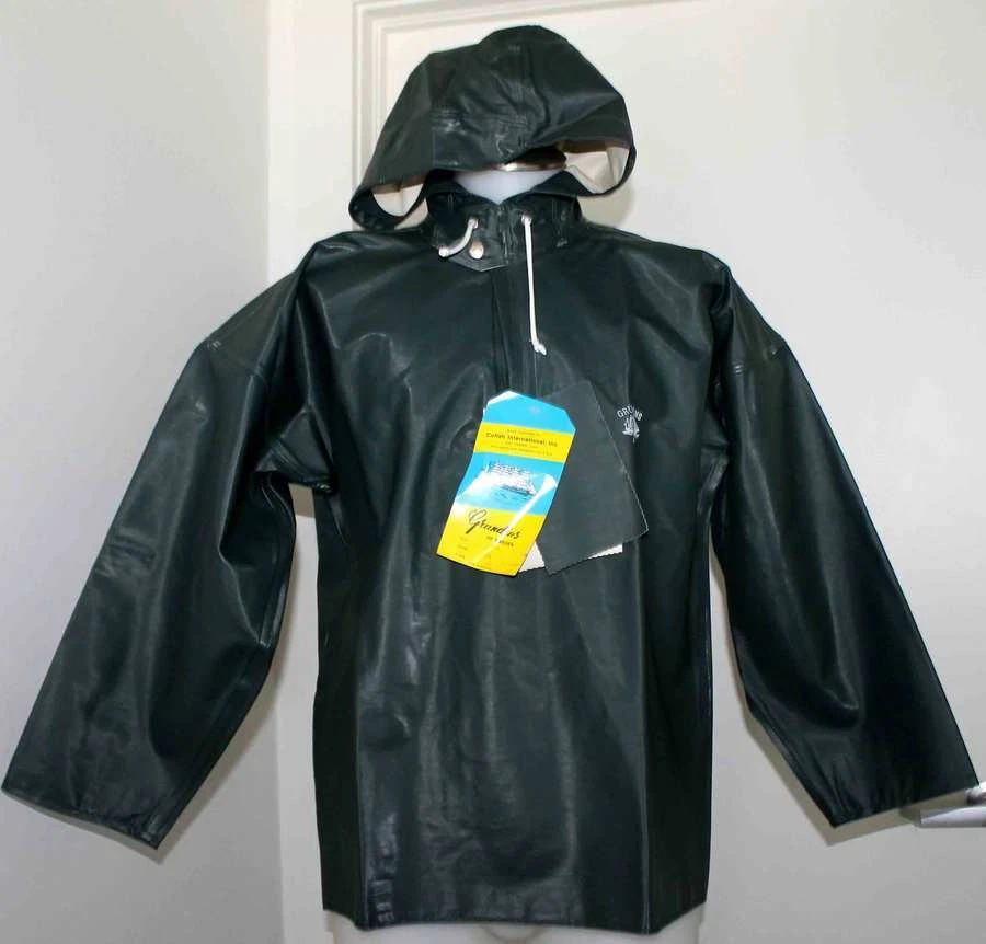 Grundens Brigg Hooded Commercial Fishing Jacket Parka Rain Gear