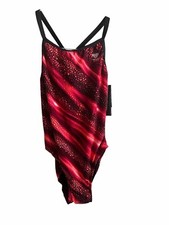 TYR Women s VENOM DIAMONDFIT-A Swimsuit Sz 28 In Red/Blk, Bathing suit, Swimwear