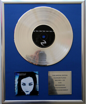 Evanescence Fallen CD Cover + 12 '' Vinyl goldene /platin Schallplatte