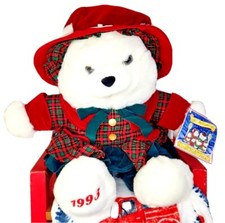 VTG Charles Dickens Teddy Bear 1993 A Christmas Carol 150th Anniversary Plush