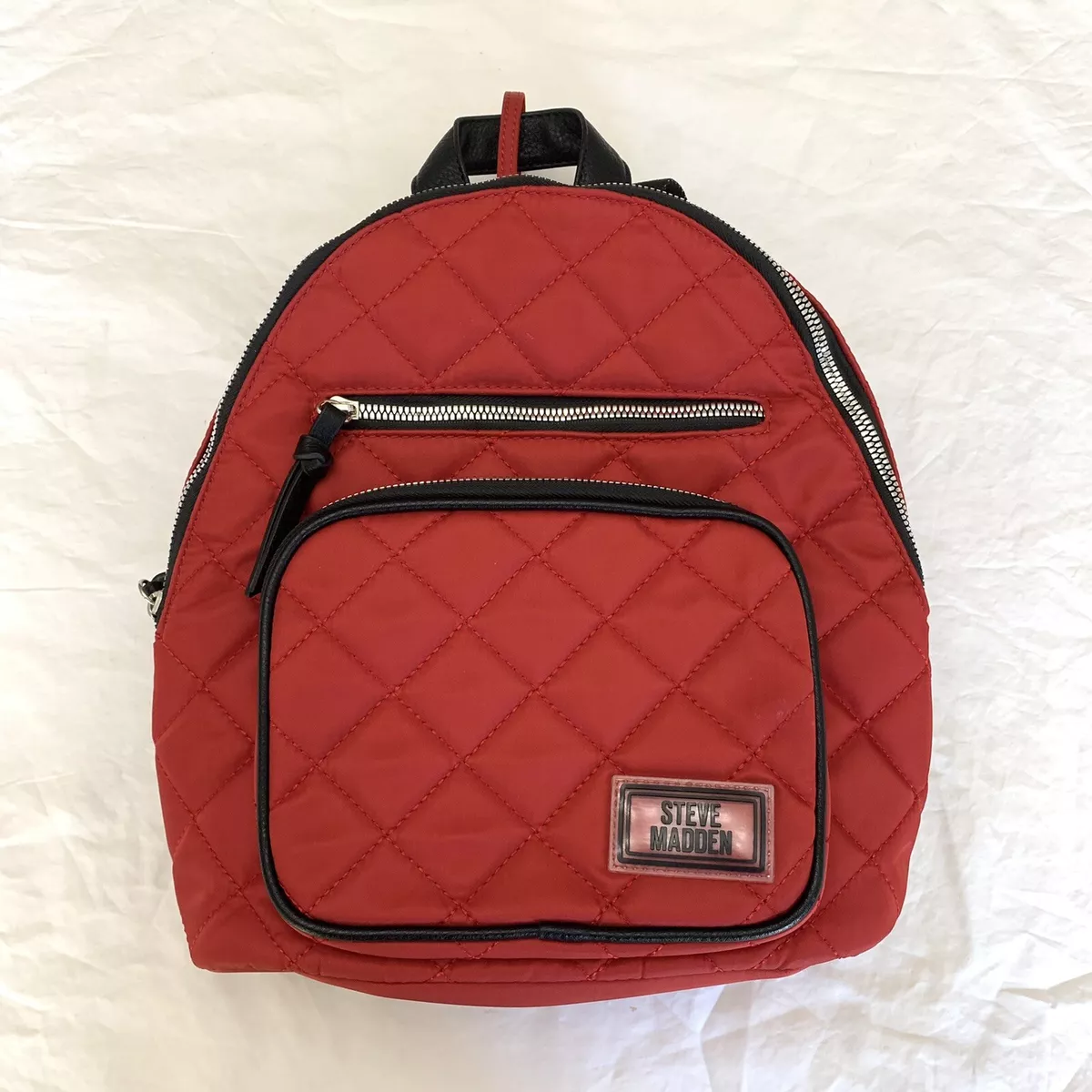 Steve madden red backpack purse sales