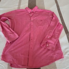 Chaps Mens Adult Large Orange Casual Button Up Dress Shirt Preppy