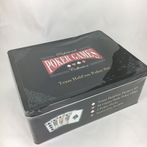 Colección profesional de juegos de póquer Texas Hold'em juego de regalo de póquer caja de hojalata - Imagen 3 de 6