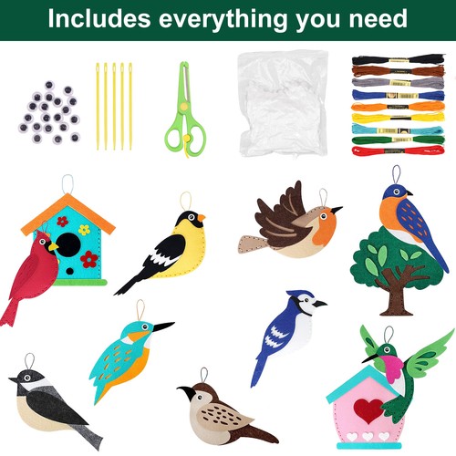 8/12Pcs Animal Sewing Craft Kit Felt Sewing Animal Craft Set Fun Animal beAKA - Picture 3 of 21