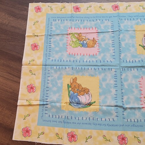 Vintage Peter Rabbit Fabric Panel Mom Momma Bunny for Baby Crib Blanket/Quilt - Picture 5 of 7