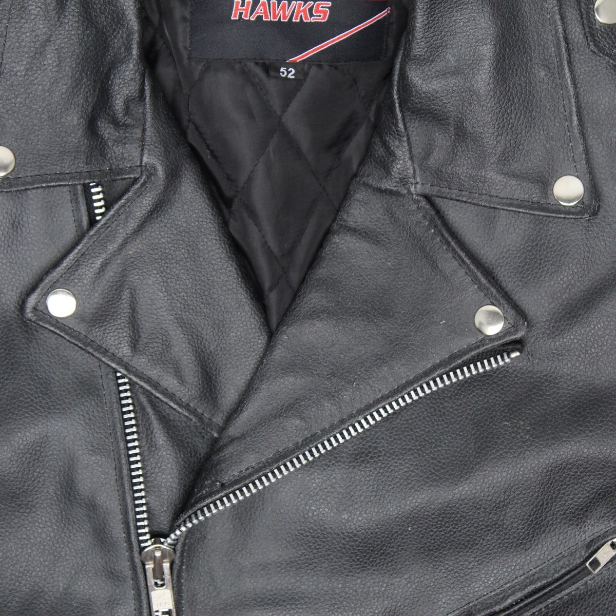 Highway Hawks Double Rider Motorcycle Jacket 52 Black Highway Hawks Double Rider Motorcycle Jacket 52 Black