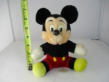 VINTAGE Mickey Mouse Plush Stuffed Toy 7" Tall Disneyland Walt Disney World
