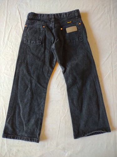 Wrangler Cowboy Cut Jeans Boys Youth 8 Husky Black Rodeo - Picture 2 of 4