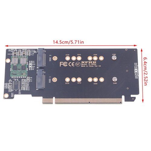 1PCS m.2 X16 TO 4X NVME PCIE3.0 GEN3 X16 TO 4*NVME RAID CARD PCI-E VROC CARD JC