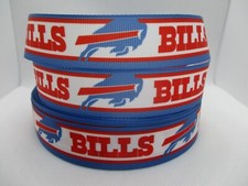 Buffalo Bills NFL 1" Grosgrain Ribbon YOUR CHOICE: 5 or 10 Yards NY Football 