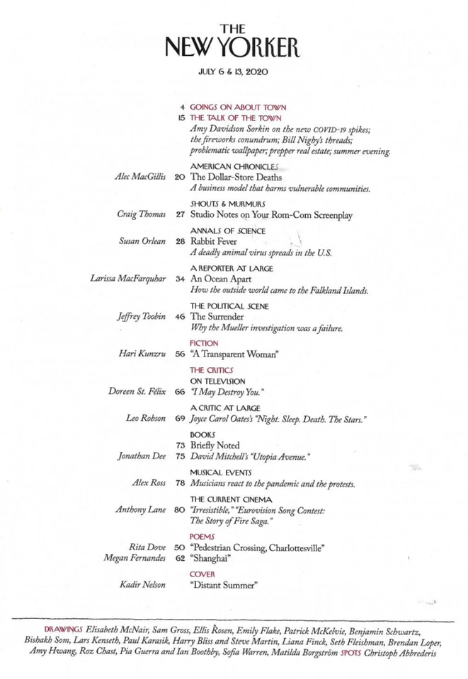 New Yorker Magazine Vulnerable Communities Business Model Animal Virus 2020 Foto 2 de 4