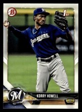 2018 Bowman Draft #BD-61 Korry Howell Card Milwaukee Brewers