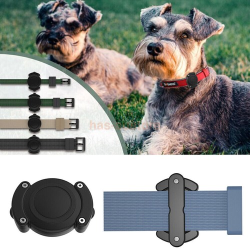 SALE! Case Holder Cat Dog Pet Collar Bag Luggage Air Tag For App-le AirTag Black - Picture 3 of 13