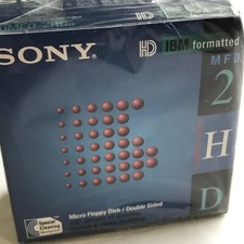 SONY MICRO FLOPPY DISK 10 PK DBL SIDED 3.5" 10MFD-2HD IBM FORMAT NEW Sealed