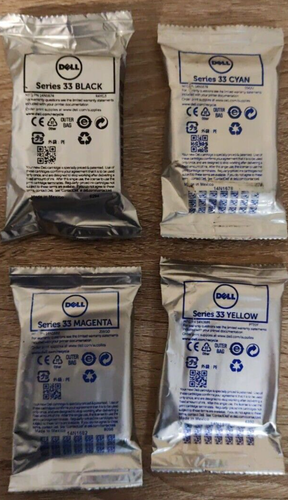 Genuine DELL 33 Black Cyan Magenta Yellow ink cartridges (SERIES 33) - Original! - Picture 3 of 3