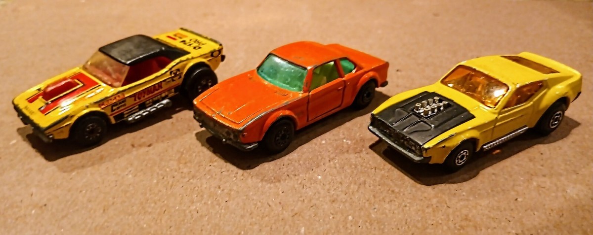 SET of 3: Vintage MATCHBOX SUPERFAST '72 MUSTANG, '76 BMW & '75