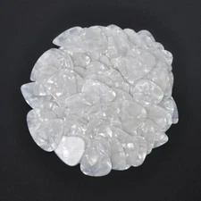 Lots of 100pcs Heavy 0.96mm Blank Guitar Picks Plectrums Celluloid Pearl White