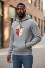 SAN FRANCISCO 49ERS Men's Nike Heather Gray Logo Pullover Hoodie NWT