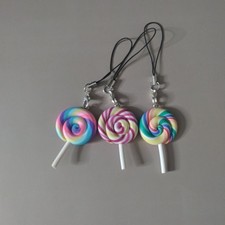 Set di 3 ciondoli zaino chiavi Ipod telefono vortice arcobaleno stravagante