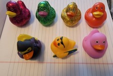 Rubber Ducks Lot of 7 Assorted Colors Jeep Ducking Bath time Kids Toys Party