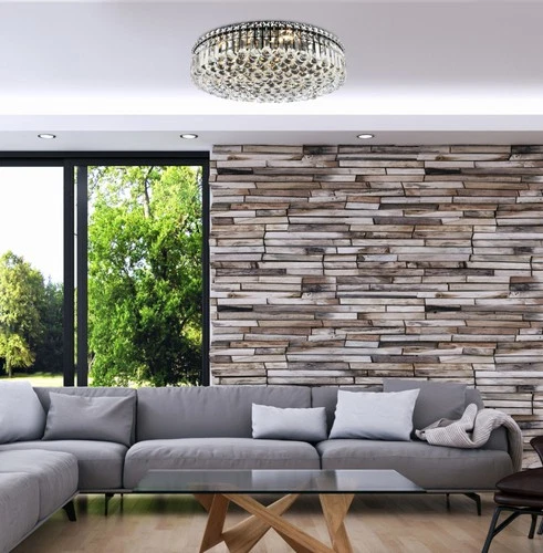 Elegant Lighting V2030F24/RC Maxime 9 Light 24"W Flush Mount Drum - Chrome - Picture 2 of 12