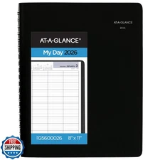 AT-A-GLANCE 2026 Appointment Book Planner, Daily, Four Person Group Planner, 