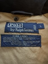 Vintage Polo Ralph Lauren Goose Down Coat Sz L Puffer Full Zip VTG Collector  sPc