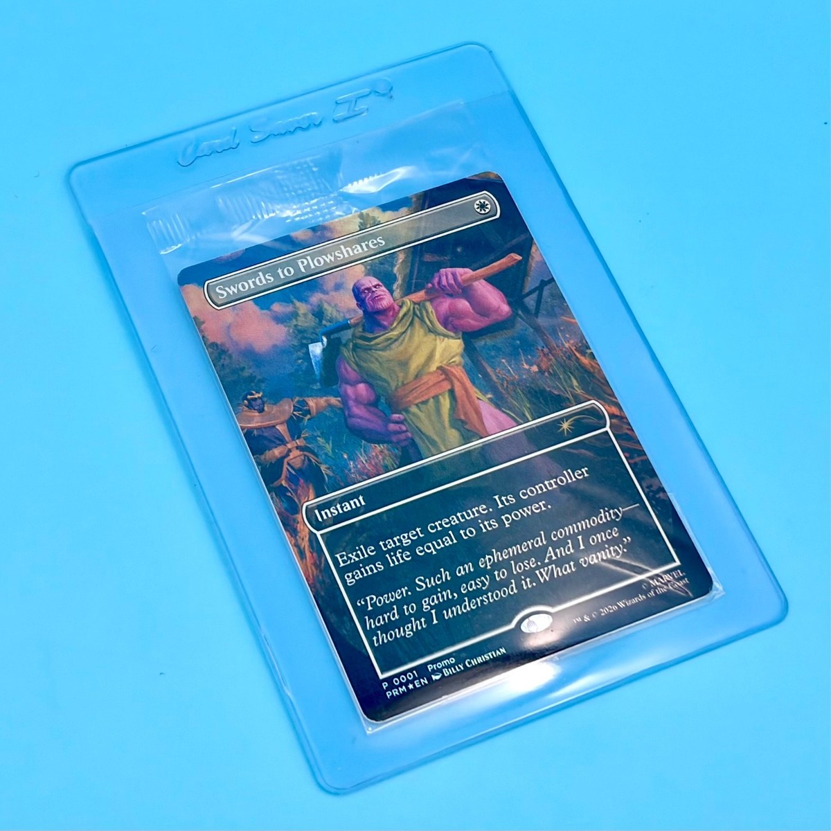 MTG Swords to Plowshares PSA Magazine Promo Thanos Foil Promo