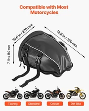 New Motorcycle Tail Bag, 10 L Motorcycle Rear Seat Bag with Waterproof Rain Co