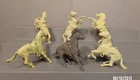 Marx Western Playset Western Horses 54 mm 6 Original