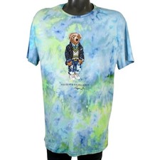 Polo Ralph Lauren Polo Bear T Shirt Mens XL Custom Tie Dye Classic Fit