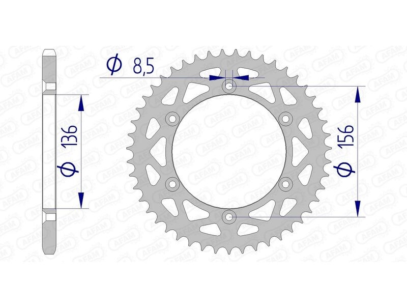 Pignon AFAM 15206 pas 520 pour modifier le braquet de votre moto sur piste