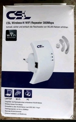 CSL Wireless-N WiFi Repeater 300 MBPS 2.4 GHz