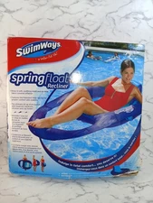  SwimWays Spring Float Recliner HYPER-FLATE VALVE Dark Blue 