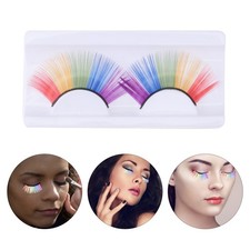 3 Pairs Colorful Halloween Eyelashes Festival Colored Strips Cosplay