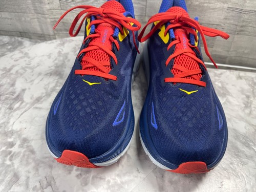 Hoka One One Clifton 9 Sneakers Men 12.5EE 2E Wide Running Shoes Blue Trainers - Picture 5 of 22