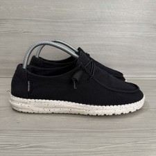 Hey Dude Wendy L Loafers Womens 9 Black Casual Shoes Comfort Slip On Sneakers