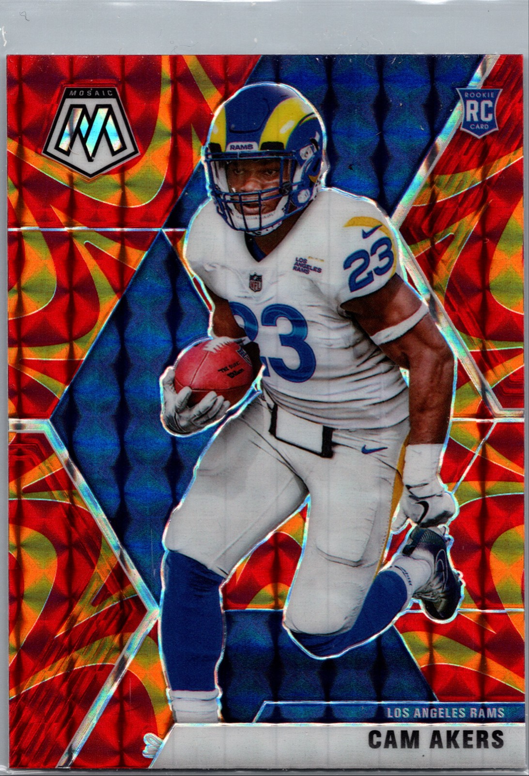 2020 Panini Mosaic - Rookies Cam Akers #221 Mosaic Reactive Orange Prizm (RC)