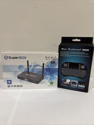 SuperBox S7 Pro 6k Smart Media Player Streamer BUNDLE WITH BLUETOOTH KEYBOARD
