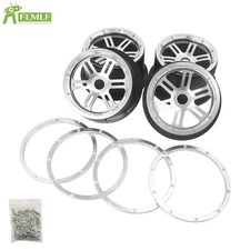 FLMLF Front and Rear Mixed Wheel Hub Tyres HPI BAJA 5B 5T 5SC for 1/5 RC Car 