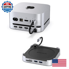 Mac mini M4 Dock with NVMe SATA SSD Enclosure, Stouchi M4 Stand Hub with 2X USB
