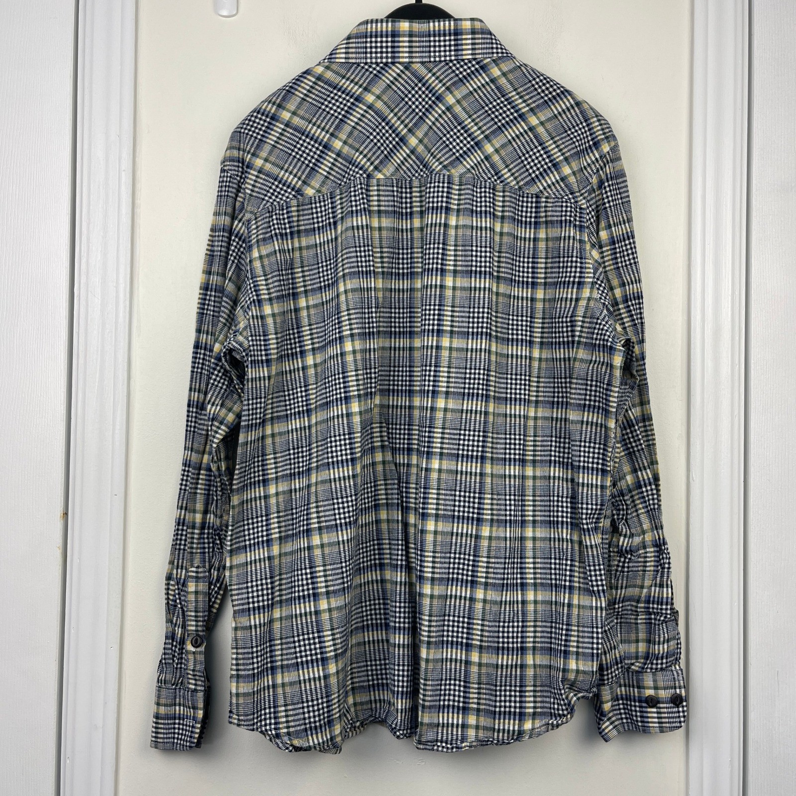 (LOT OF 2) Gramicci Plaid Button Up Shirts Mens L Green Blue Brown Plaid Casual image 7