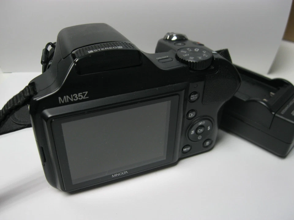 MINOLTA MN35Z-R 20.0-Megapixel 1080p HD Wi-Fi Bridge Camera 35x WORKING NO FLASH - Image 3 of 4