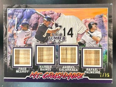 2024 Leaf Lumber McGriff Baines Galarraga Mt. Crushmore Pewtet Patch /15