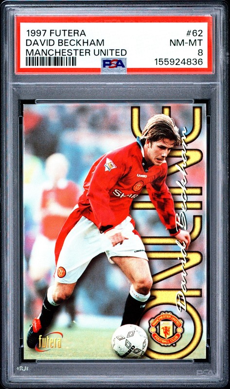 1997 Futera Manchester United 62 David Beckham PSA 8 155924836
