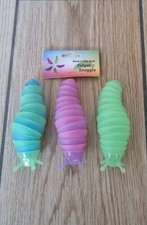3er Set Fidget Schnecken  Antistress flexible...