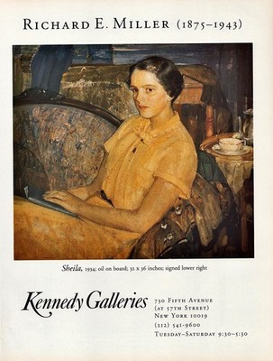 1998 RICHARD E. MILLER Art Gallery Exhibition 1-Page Magazine PRINT AD