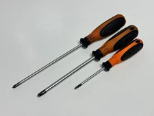 Matco Tools SPO 3pc Phillips Tip Screwdriver Set Lot Orange Soft Handle