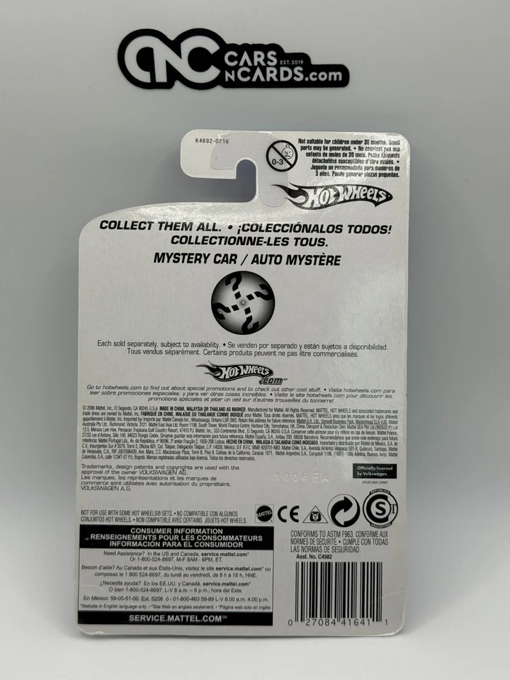 2006 Hot Wheels Mystery Car Volkswagen Drag Bus (Bent Corners) With Protector - Image 4 of 4
